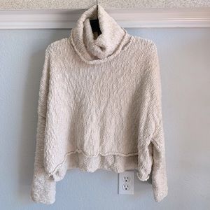 Free People Cropped Turtleneck Sweater